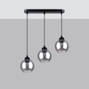 Sollux Lighting Lampa wisząca ALINO 3 czarna SL.1142