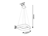 Lampa wisząca Rabalux Adeline 3927 popielaty