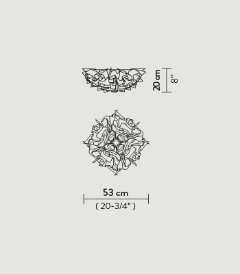 Lampa sufitowa Slamp VELI - COPPER M VELCM00CPP00000000EU miedziany