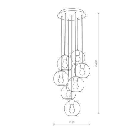 Lampa wisząca VETRO Nowodvorski 9131 przydymiony