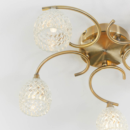 Lampa sufitowa Endon Lighting Boyer BOYER-5AB mosiądz