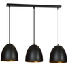 Lampa wisząca LENOX 3 BLACK / GOLD Emibig 410/3 czarny/złoty