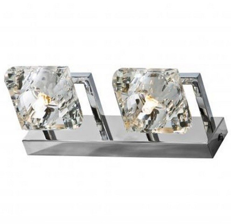 Kinkiet RUBIC 2 WALL Azzardo AZ0491 clear / chrome