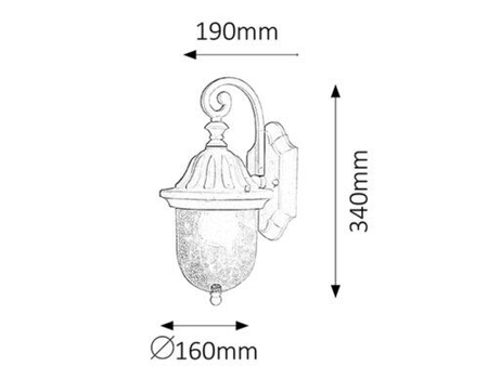 Kinkiet zewnętrzny Rabalux Sydney 8387 czarny