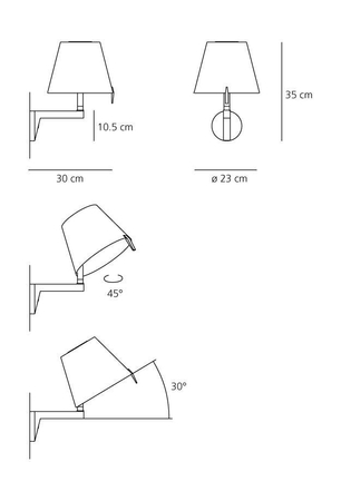 Kinkiet Artemide 0720010A Melampo