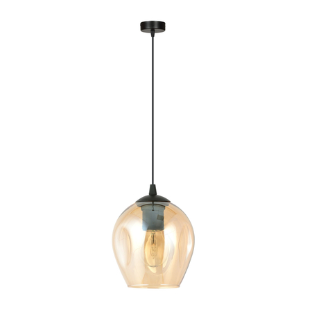 Lampa wisząca ISTAR 1 BL MIODOWY Emibig 677/1 czarny/złoty