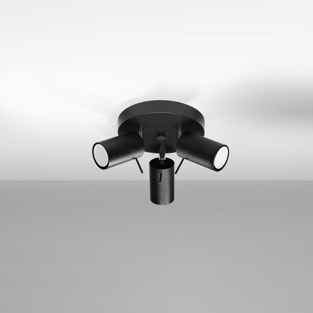 Sollux Lighting Plafon RING 3P czarny SL.1016