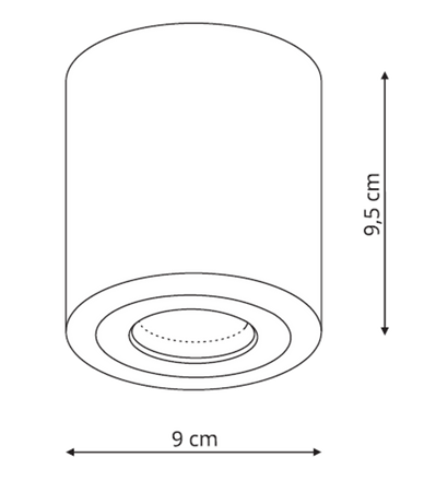 Oczko Faro XL natynkowa 1xGU10 biała IP65 LP-6510/1SM XL WH