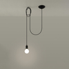 Sollux Lighting Lampa wisząca EDISON 1 LONG czarny SL.0369