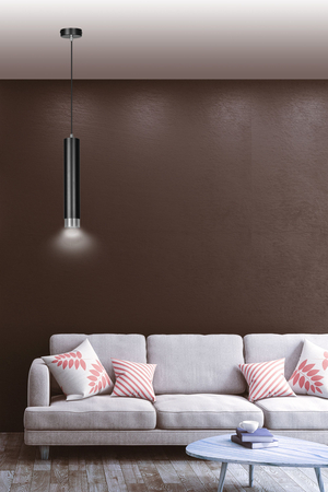 Lampa wisząca KIBO 1 BL/CHROME Emibig 643/1 czarny/chrom
