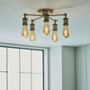 Lampa sufitowa Endon Lighting Hal 97244 mosiądz