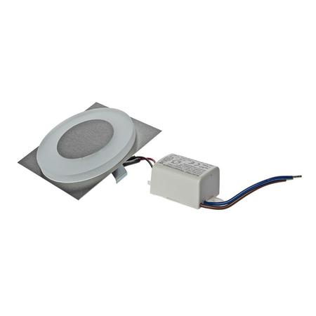 Eko-Light Oprawa schodowa POLAR Barwa Ciepła 3000K EKS4376 BIAŁY / SREBRNY