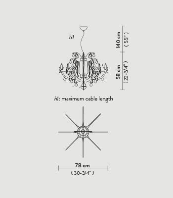 Lampa wisząca Slamp GIN14SOS0000N Ginetta Black