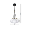 Milagro Lampa wisząca SPARTA BLACK / GOLD 3xE14 MLP6499 CZARNY / ZŁOTY