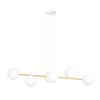 Lampa wisząca GRAVITY 6 Emibig 1242/6 biały/złoty