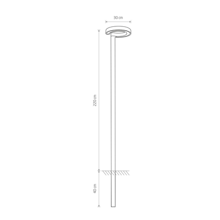 Lampa zewnętrzna POLE LED Nowodvorski 9185 grafitowy