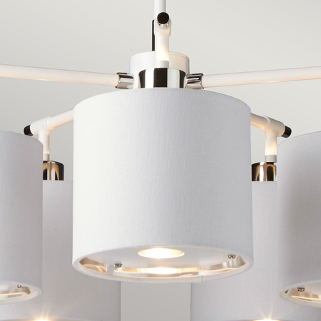 Żyrandol Elstead Lighting Balance biały/srebrny BALANCE5-WPN