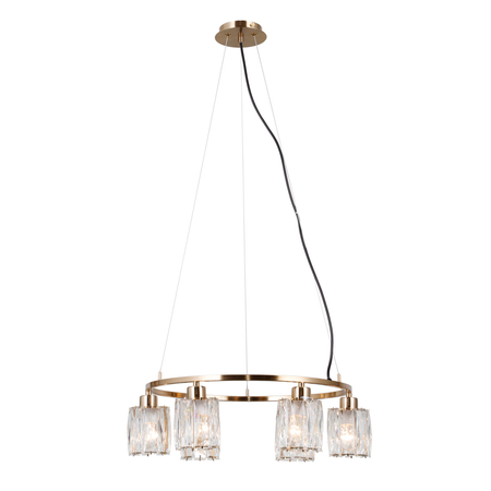 Lampa wisząca Italux Simona PND-40814-6-HBR Złoty