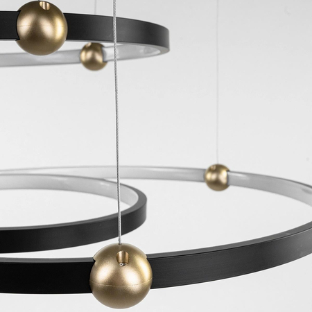 Ledowa Lampa wisząca Aurora No.4 50cm 3k czarna  ściemnialna