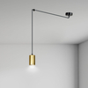 Lampa wisząca TRAKER 1 BL/GOLD Emibig 526/1 czarny/złoty