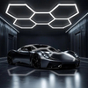 Lampa LED Hexagon Blaupunkt 230W geometryczny panel sufitowy led 4000K CRI90 w kształcie plasta miodu