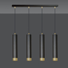 Lampa wisząca KIBO 4 BL/GOLD Emibig 644/4 czarny/złoty