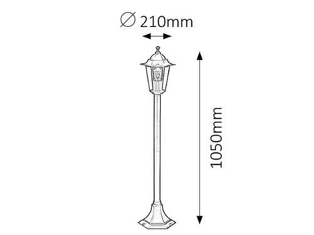 Lampa zewnętrzna Rabalux Velence 8210 czarny