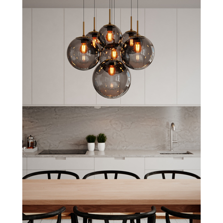 Lampa wisząca By Rydens Laura Ø53 cm czarna/szara 4202390-4002