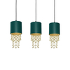 Milagro Lampa wisząca ALMERIA GREEN/GOLD 3xE27 MLP64500 ZIELONY / ZŁOTY