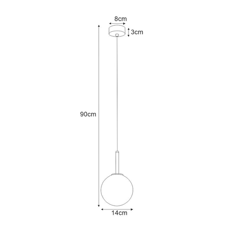 Lampa wisząca FARO Kaja K-4885 biały/czarny
