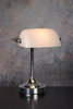 Lampa stołowa Lucide BANKER biały/srebrny 17504/01/11