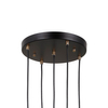 Lampa wisząca Italux Torno PND-40813-5R-BK-HBR Czarny mat, złoty