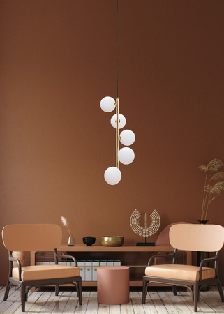 Lampa wisząca Zuma Line Ali 5648 biały/złoty