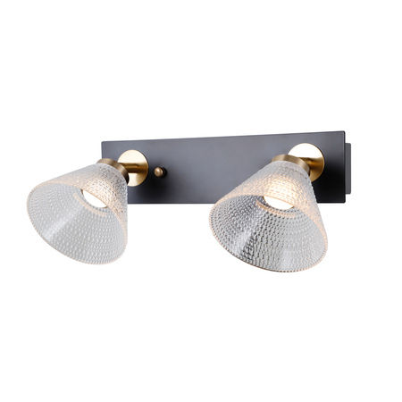 Kinkiet Italux Orella WL-34393-2-BK-HBR Czarny mat, złoty