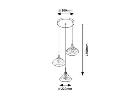 Lampa wisząca Rabalux Dvora 72023 czarny matowy