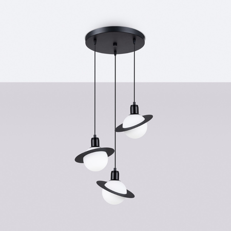 Sollux Lighting Lampa wisząca HYPERION 3P czarny SL.1359