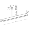 Lampa wisząca AQForm Equilibra Balans Biały Struktura