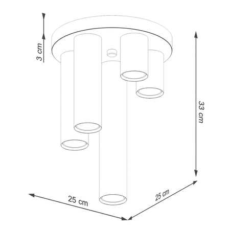 Sollux Lighting Plafon LAGOS 5P biały SL.1465