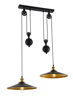 Lampa wisząca SWEDEN 2 MIRROR Azzardo AZ2476 black / gold