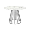 Stół GLAM MARBLE 110 - MDF, chromowana podstawa