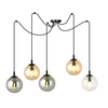 Lampa wisząca GIGI 5 BL MIX Emibig 939/5 czarny/złoty