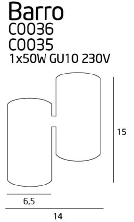 Plafon Maxlight C0036 Barro