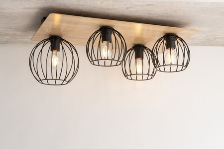 Sigma 32360 CYBER 4 prostokąt dąb/czarny plafon