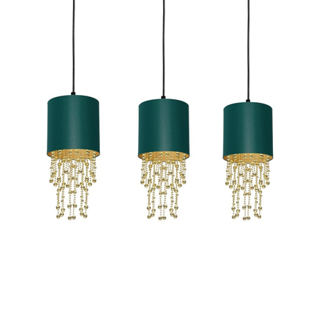 Milagro Lampa wisząca ALMERIA GREEN/GOLD 3xE27 MLP64500 ZIELONY / ZŁOTY