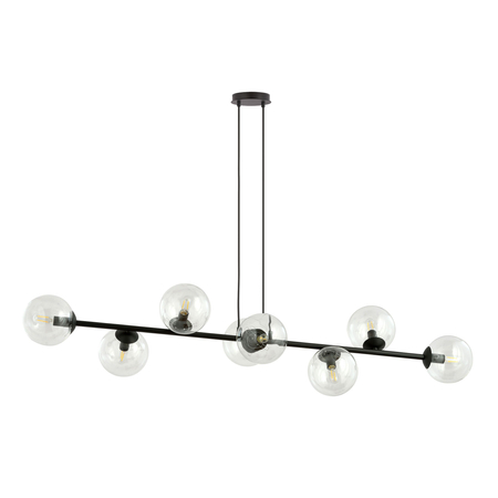 Lampa wisząca ROSSI 8 BL TRANSPARENT Emibig 874/8 czarny
