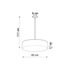 Sollux Lighting Lampa wisząca ARENA 45 biała SL.0120