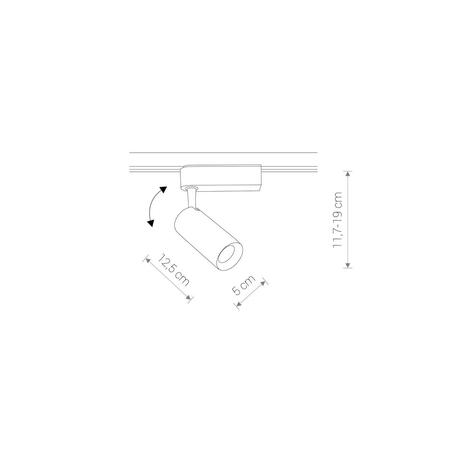 Lampa szynowa PROFILE IRIS LED 12W Nowodvorski 9001 czarny
