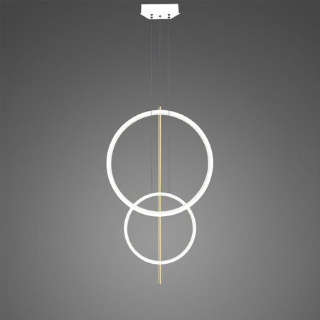 Lampa wisząca Linea No.5 60/40cm białozłota 3k