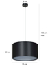 Lampa wisząca ROTO 1 BL BLACK/SILVER Emibig 185/1 czarny/srebrny