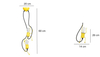 Lampa wisząca BOBI 2 YELLOW Emibig 536/2 żółty